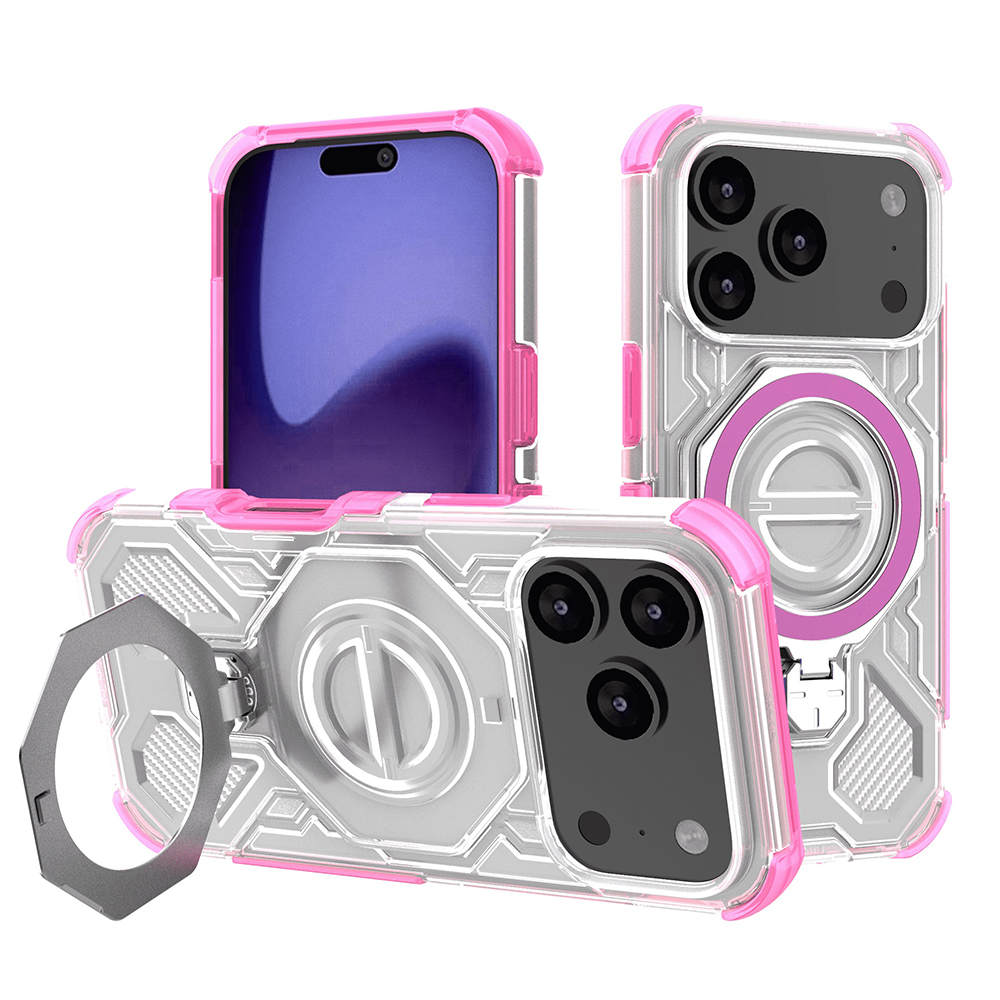 Techsuit - Carbon Shield PRO ochranný obal na iPhone 17 Pro - ružové priehľadné KF2352717