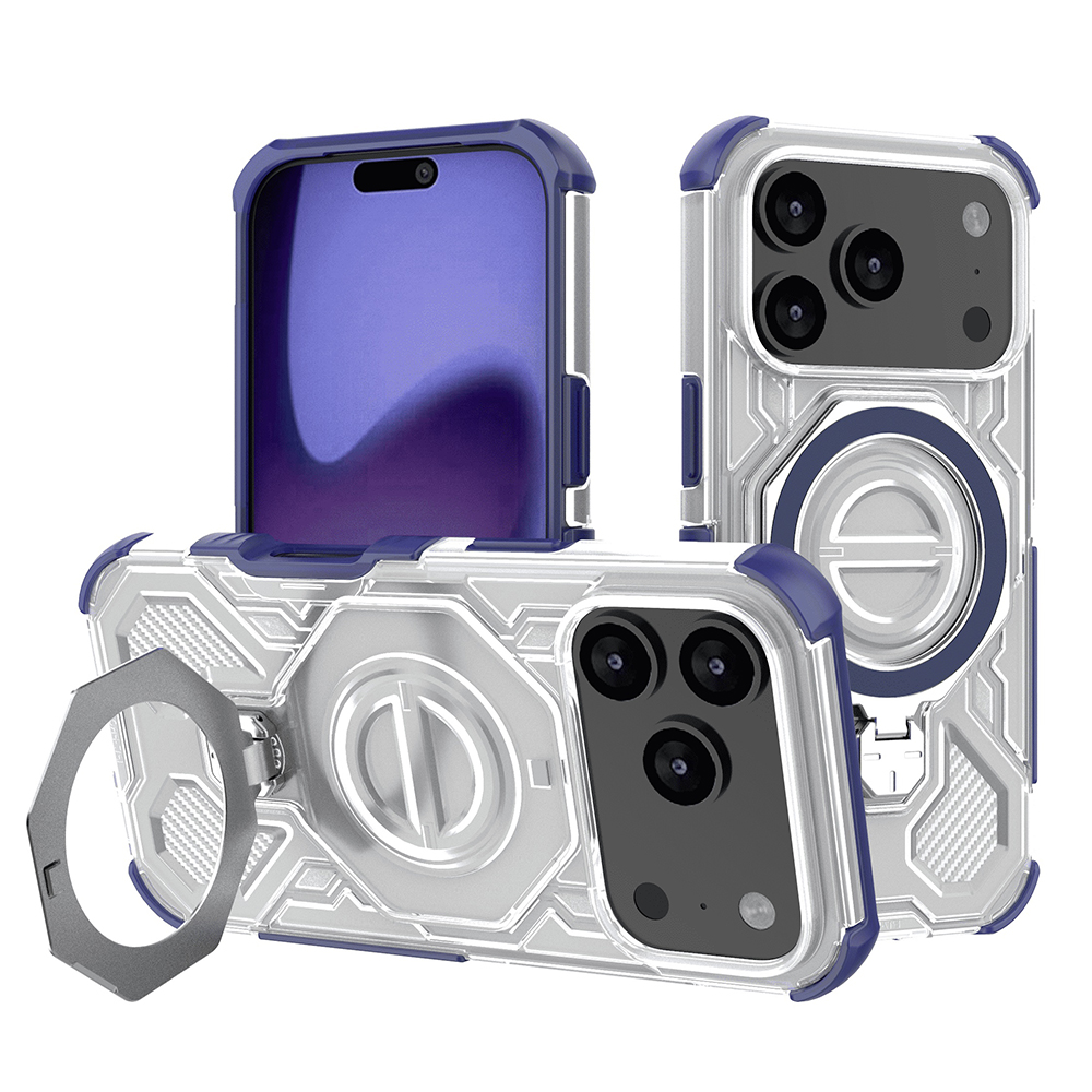 Techsuit - Carbon Shield PRO ochranný obal na iPhone 17 Pro - modré priehľadné KF2352718