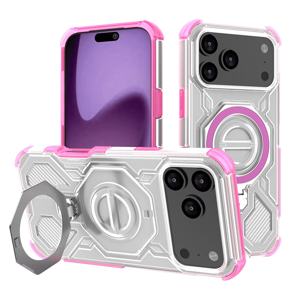 Techsuit - Carbon Shield PRO ochranný obal na iPhone 17 Pro Max - ružový priehľadný KF2352723
