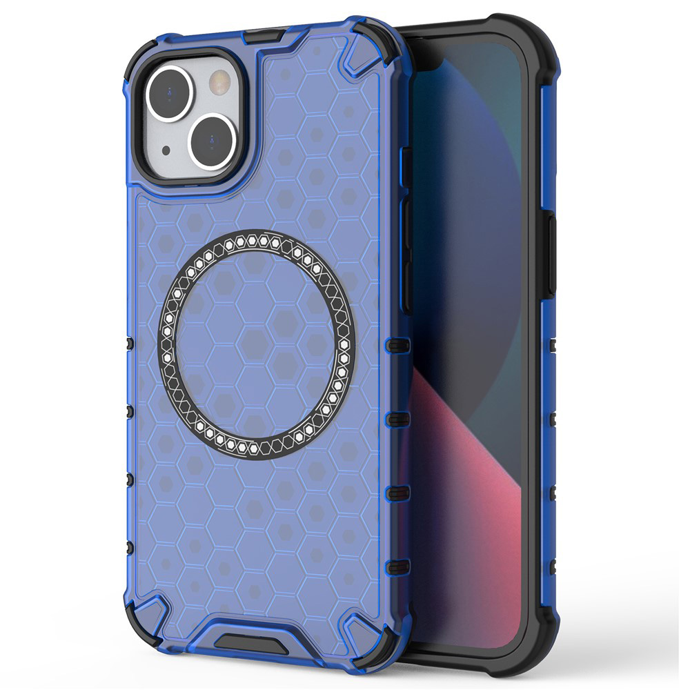 Techsuit - HoneyComb Shield MagSafe ochranný obal na iPhone 13 - modrý KF2352950