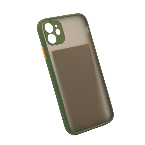 Kvalitný TPU obal matný pre iPhone - army zelená Model iPhone: iPhone 11