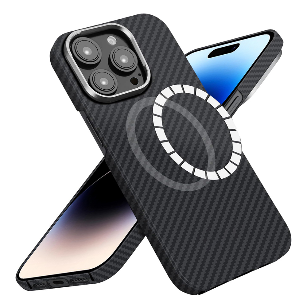 Techsuit - Aramid Fiber MagSafe ochranný obal na iPhone 14 Pro - čierne