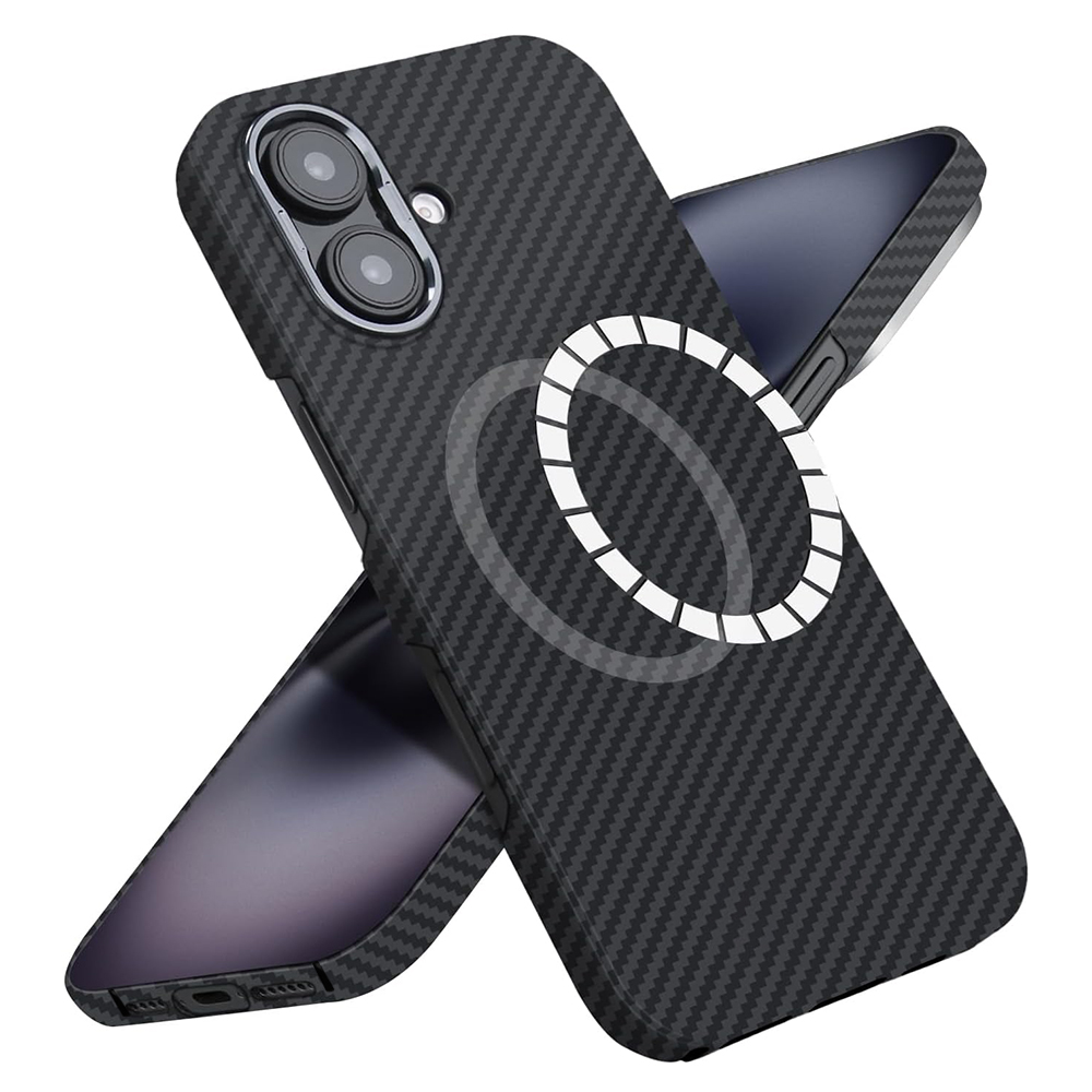 Techsuit - Aramid Fiber MagSafe ochranný obal na iPhone 16 - čierne