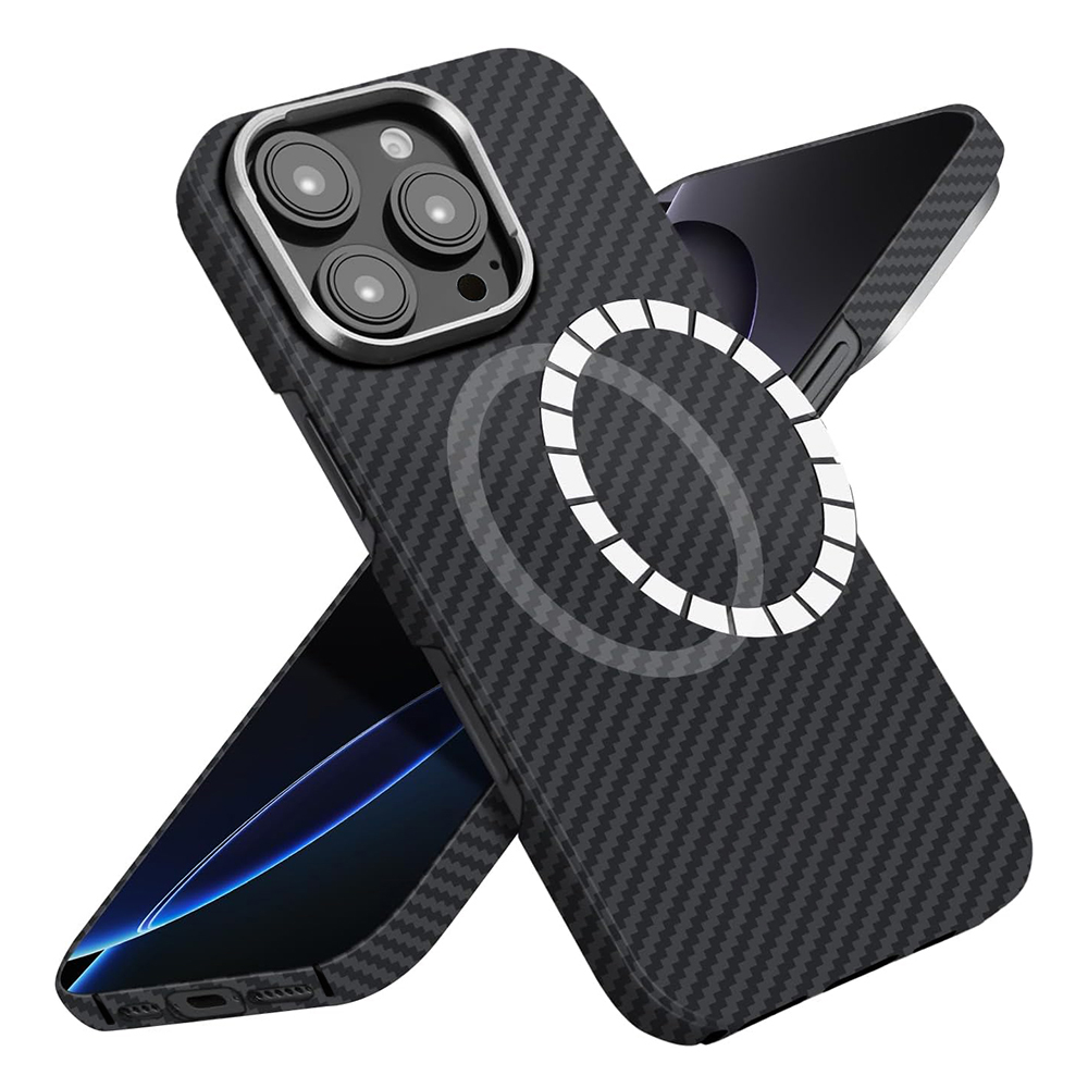 Techsuit - Aramid Fiber MagSafe ochranný obal na iPhone 16 Pro Max - čierne