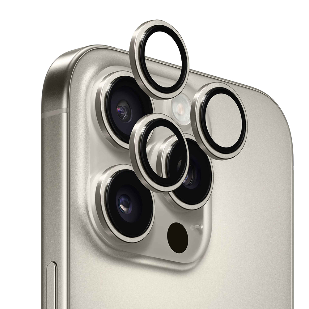 ANANK - AR ochrana objektívu pre iPhone 16 Pro / iPhone 16 Pro Max - prírodný titán KF2354006