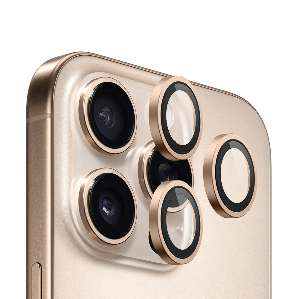 Blueo - 99 Anti-Reflective ochranné sklo objektívu pre iPhone 16 Pro / iPhone 16 Pro Max - zlatý titán KF2354514