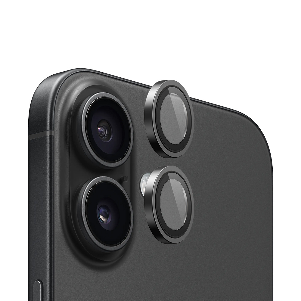 Blueo - Original Metal Frame ochrana objektívu pre iPhone 16 / iPhone 16 Plus - čierna KF2354524