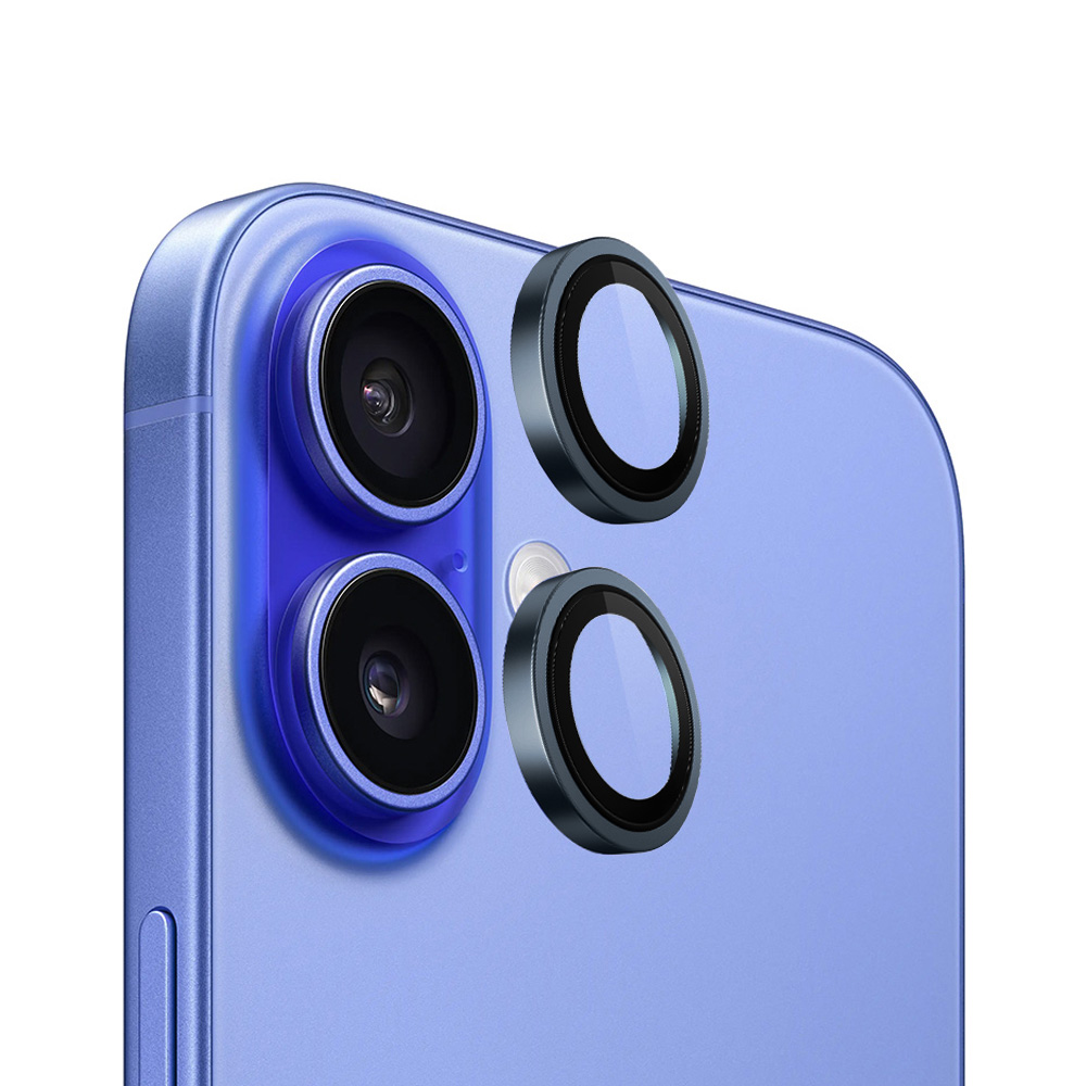 Blueo - Original Metal Frame ochrana objektívu pre iPhone 16 / iPhone 16 Plus - modrá KF2354526