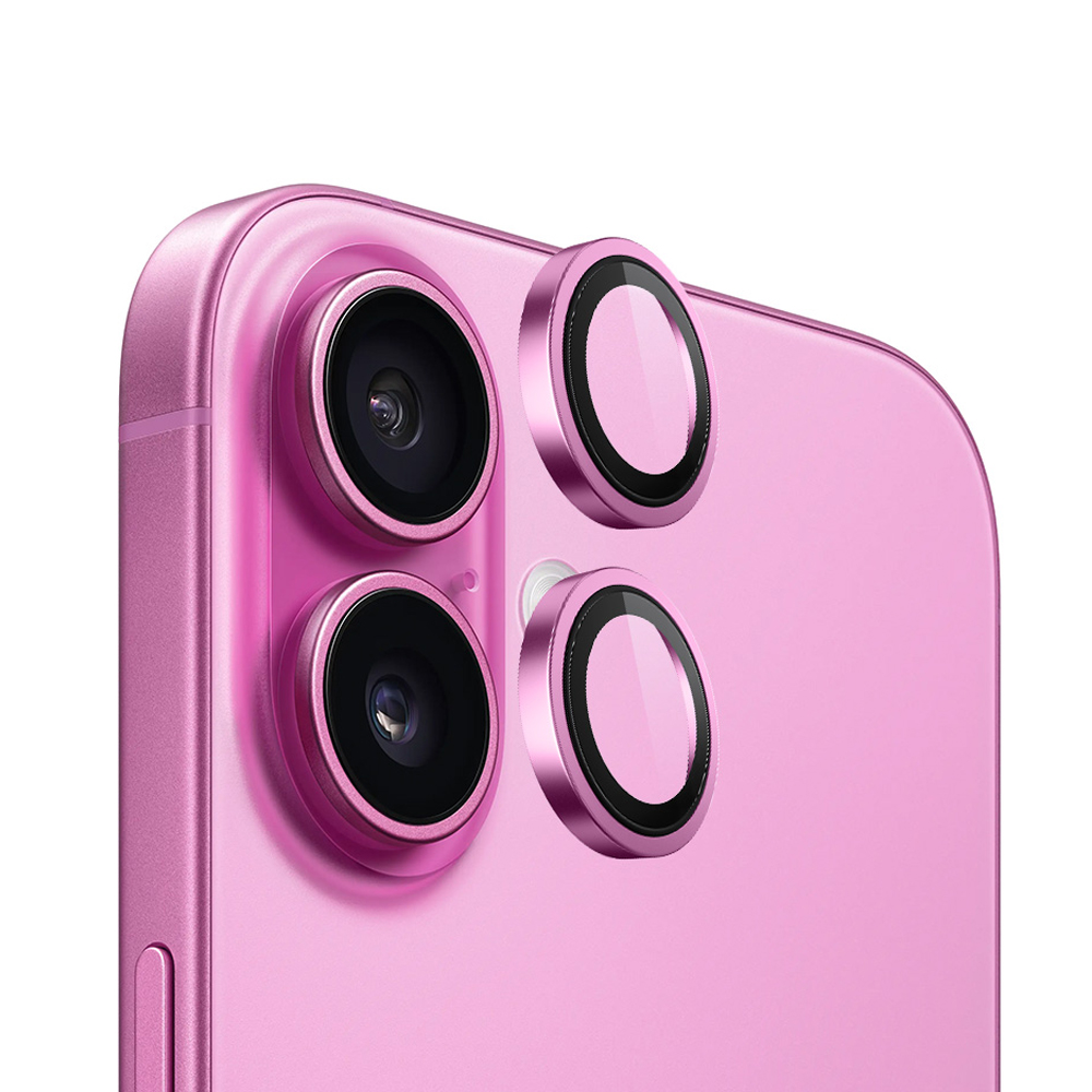 Blueo - Original Metal Frame ochrana objektívu pre iPhone 16 / iPhone 16 Plus - ružová KF2354527