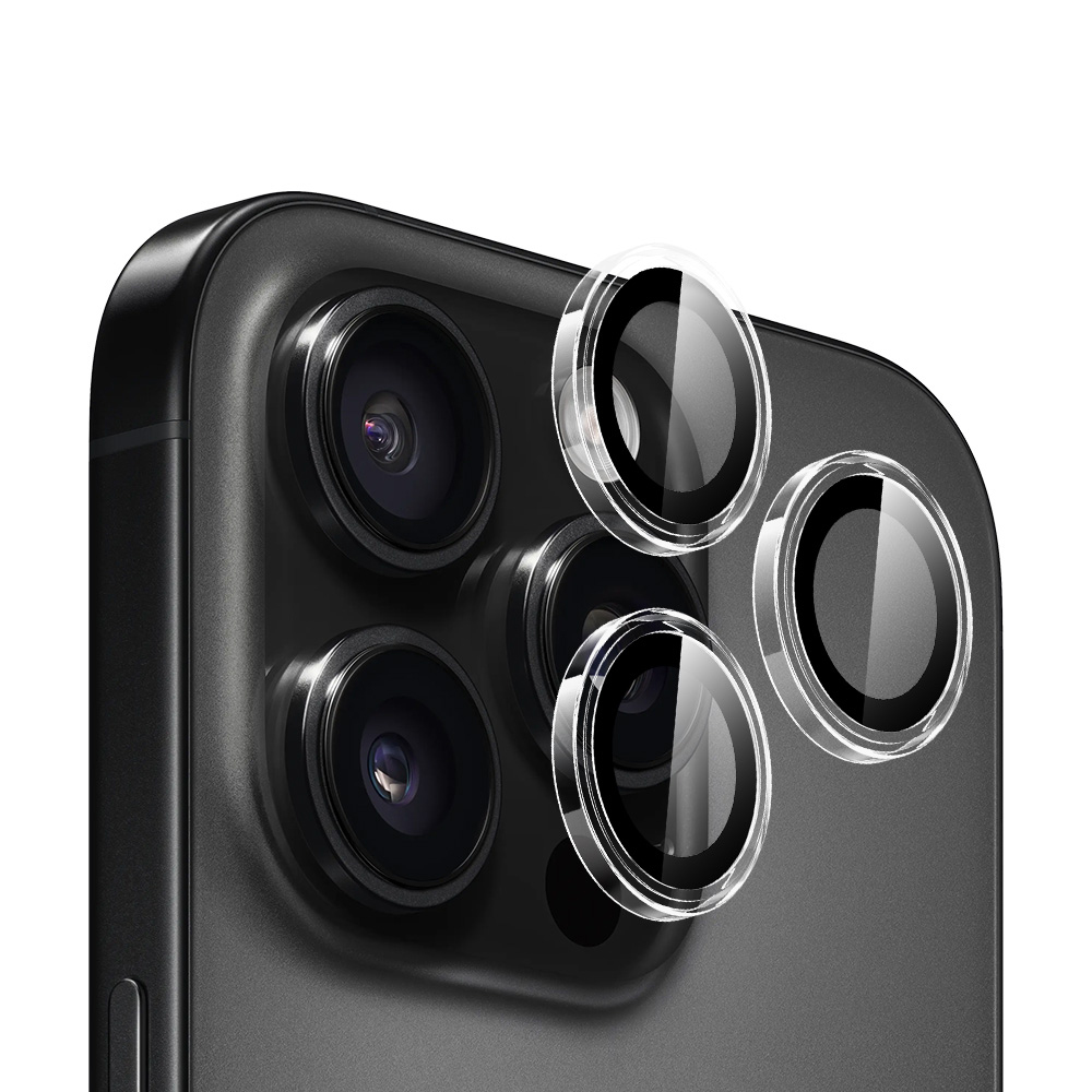 Blueo - Original Metal Frame ochrana objektívu pre iPhone 16 Pro / iPhone 16 Pro Max - číra KF2354538