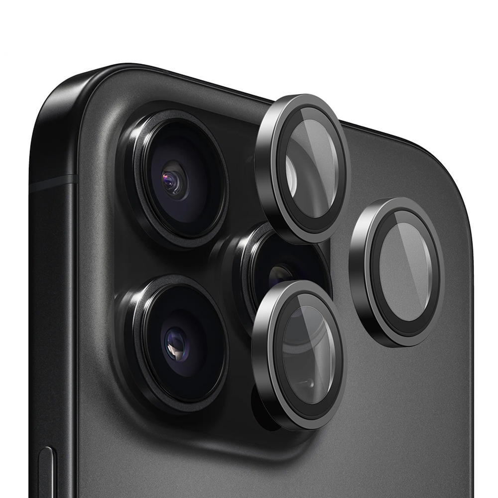 Blueo - Original Metal Frame ochrana objektívu pre iPhone 16 Pro / iPhone 16 Pro Max - čierny titán KF2354532