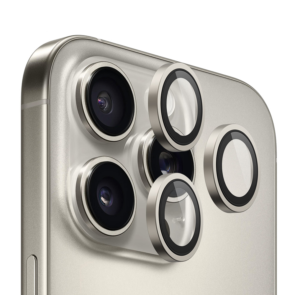 Blueo - Original Metal Frame ochrana objektívu pre iPhone 16 Pro / iPhone 16 Pro Max - prírodný titán KF2354534