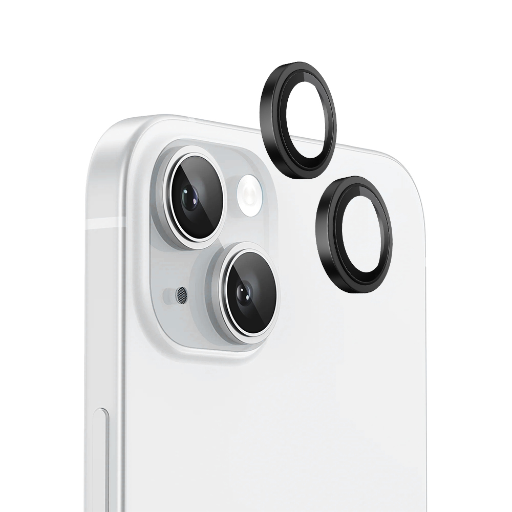 Blueo - Original Metal Frame ochrana objektívu pre iPhone 15 / iPhone 15 Plus - čierna KF2354553
