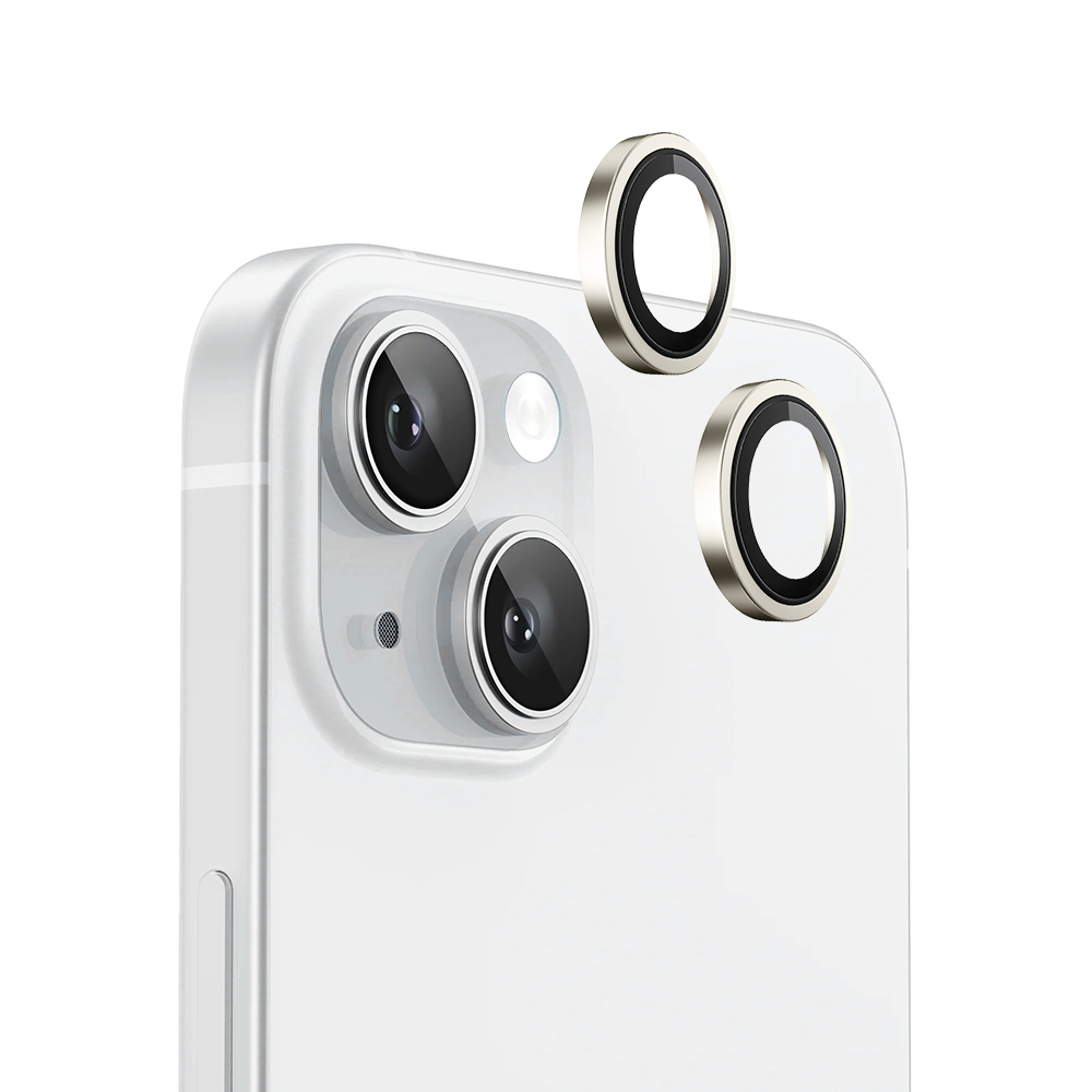 Blueo - Original Metal Frame ochrana objektívu pre iPhone 15 / iPhone 15 Plus - žltá KF2354555