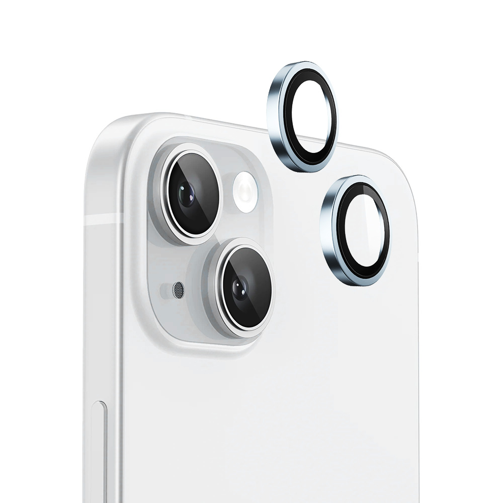 Blueo - Original Metal Frame ochrana objektívu pre iPhone 15 / iPhone 15 Plus - modrá KF2354557