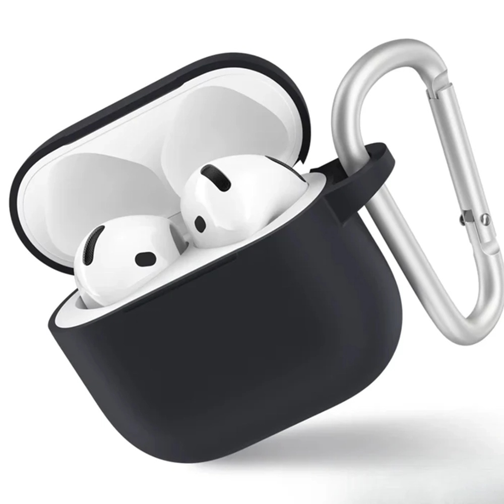 Blueo - Liquid Silicone ochranné puzdro pre AirPods 4 - čierne KF2354627