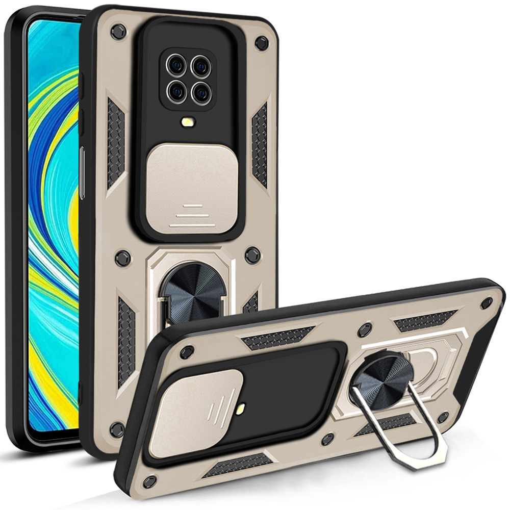 Techsuit - CamShield Series ochranný obal na Xiaomi Redmi Note 9S / Note 9 Pro / Note 9 Pro Max - zlaté KF2352913