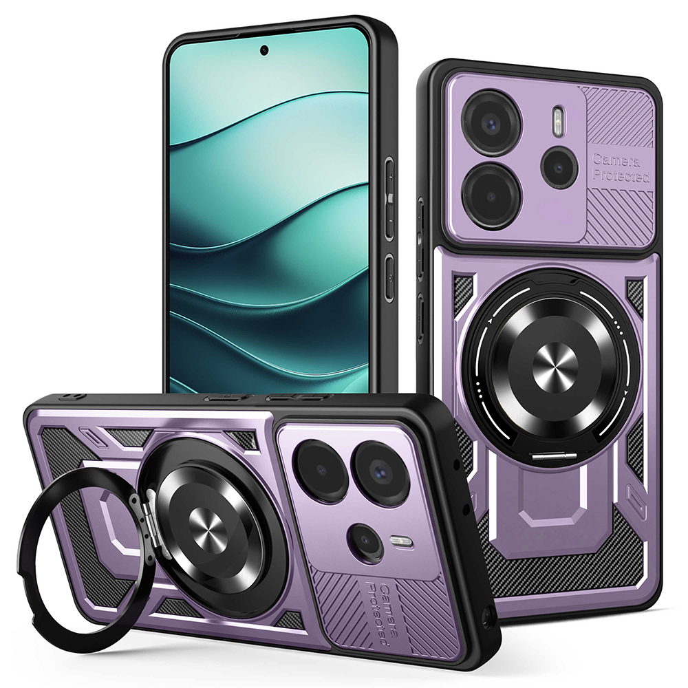 Techsuit - RuggedCam ochranný obal na Xiaomi Redmi Note 14 5G - fialový KF2353136