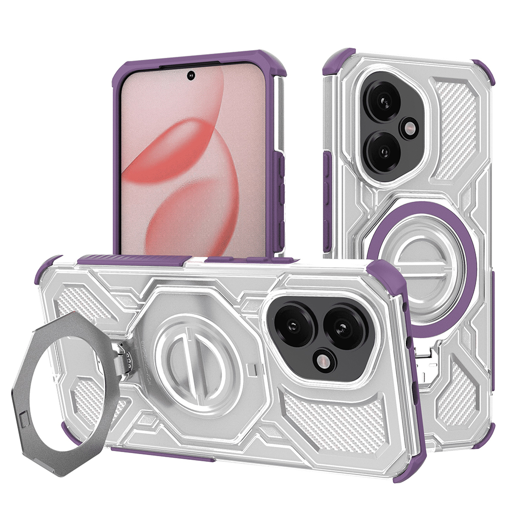 Techsuit - Carbon Shield PRO - Honor 400 - Purple Transparent KF2352792