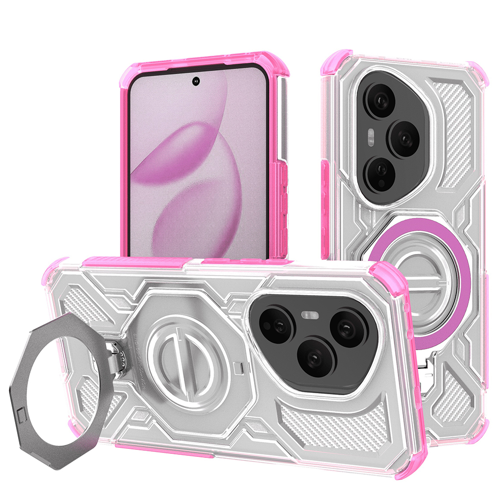 Techsuit - Carbon Shield PRO - Honor 400 Pro - Pink Transparent KF2352795