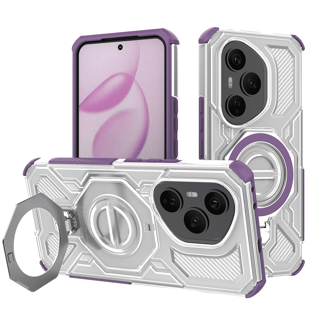 Techsuit - Carbon Shield PRO - Honor 400 Pro - Purple Transparent KF2352798