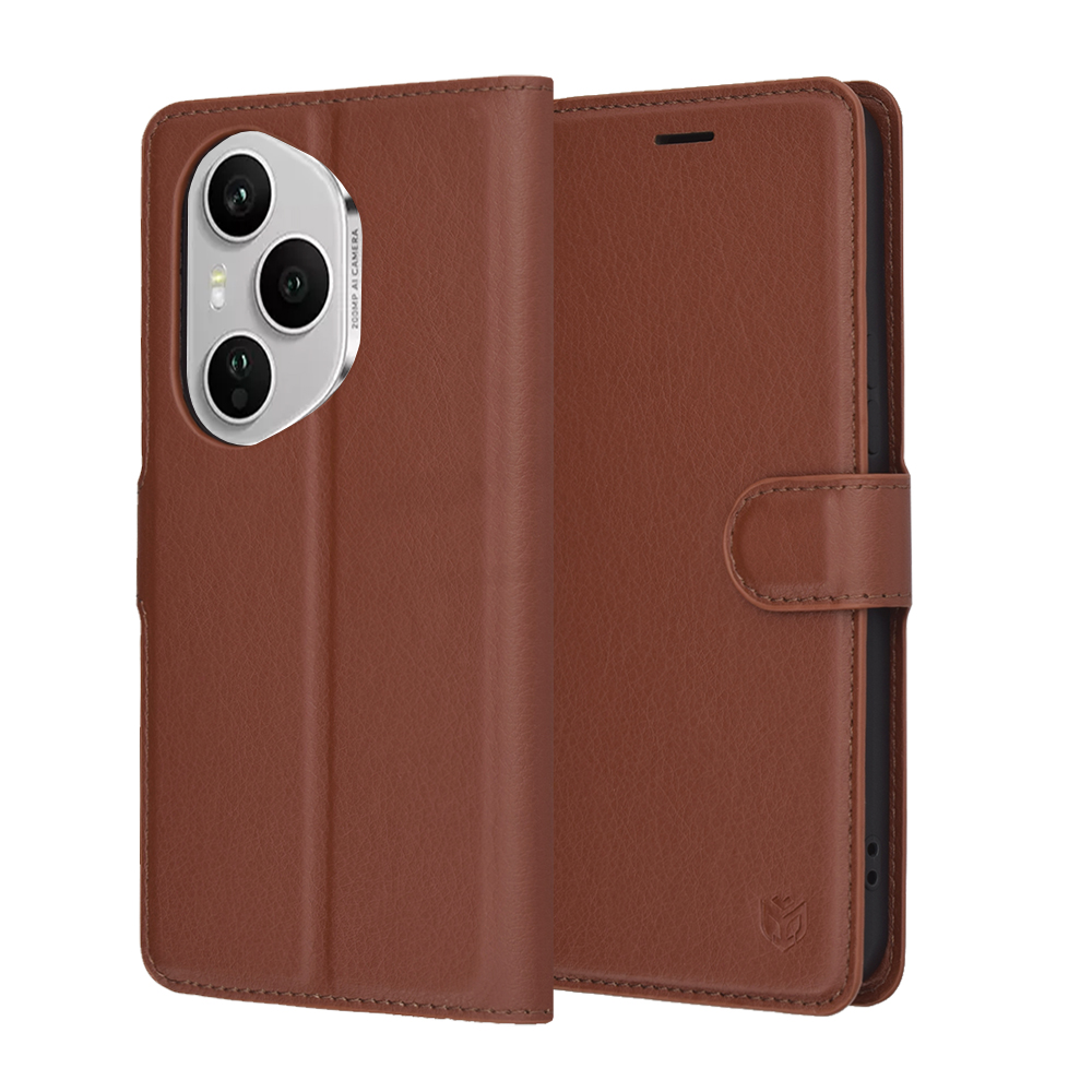 Techsuit - Leather Folio - Honor 400 Pro - Brown KF2353266