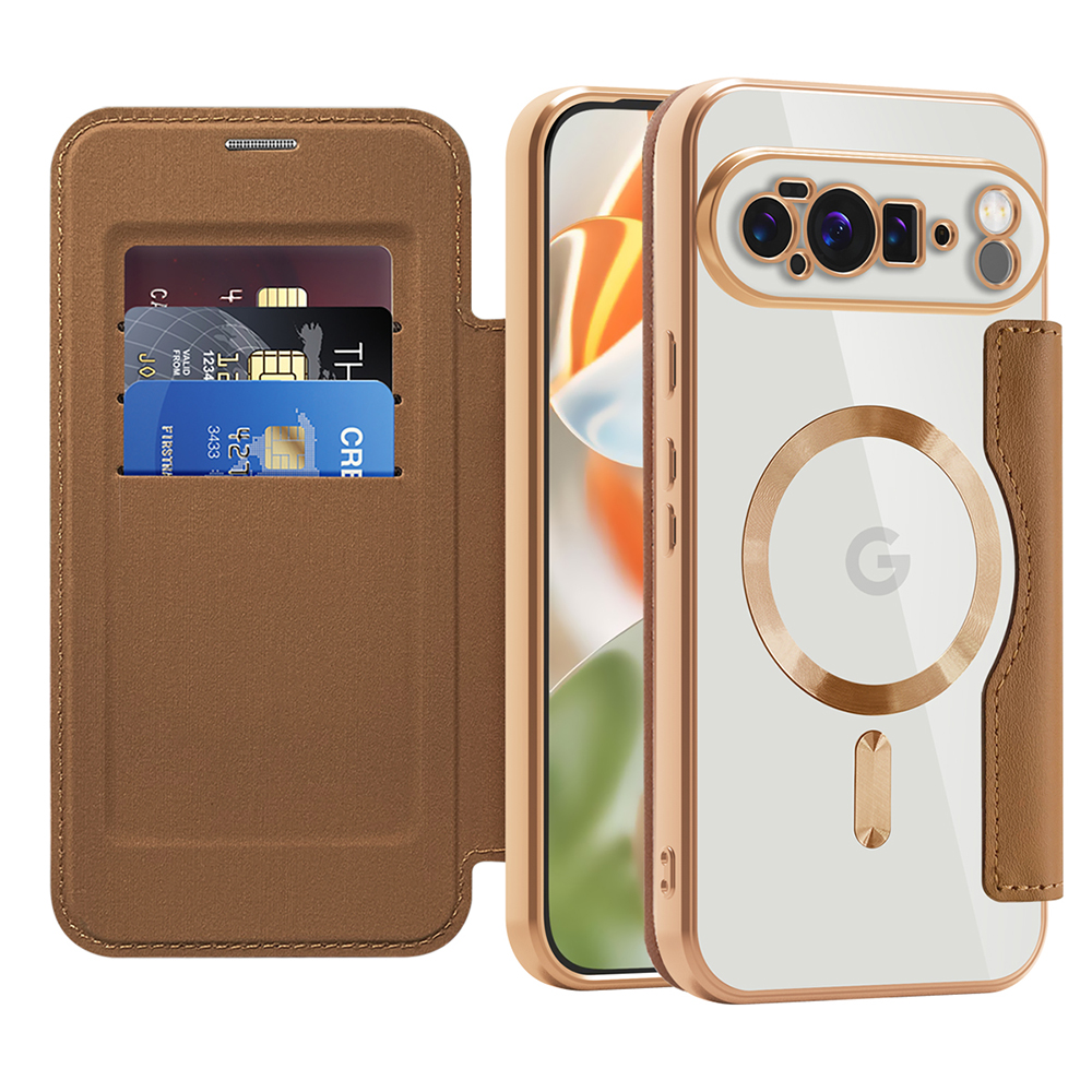 Techsuit - SmartMag Book Case - Google Pixel 10 Pro XL - Brown KF2352124