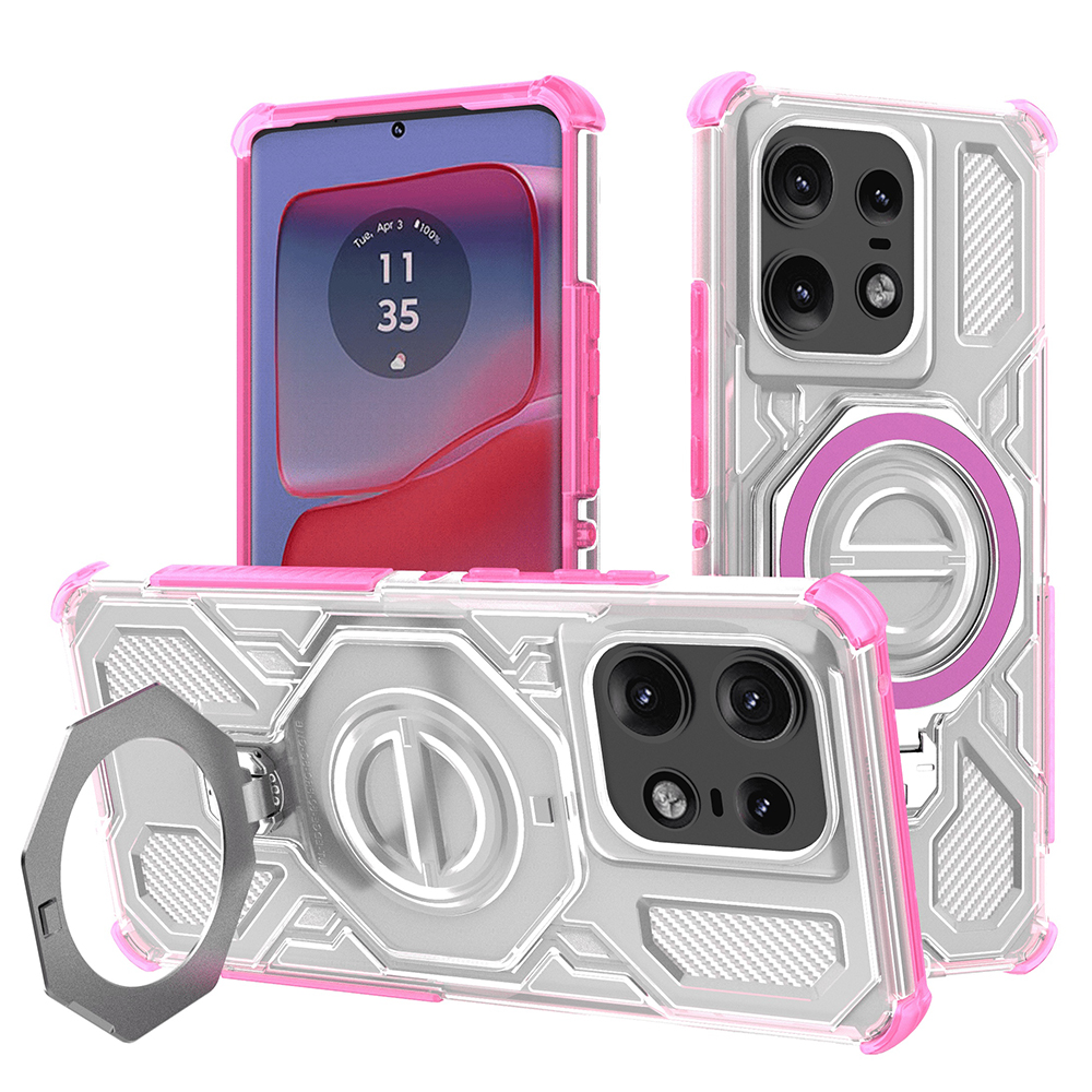 Techsuit - Carbon Shield PRO - Motorola Edge 50 Pro - Pink Transparent KF2352838