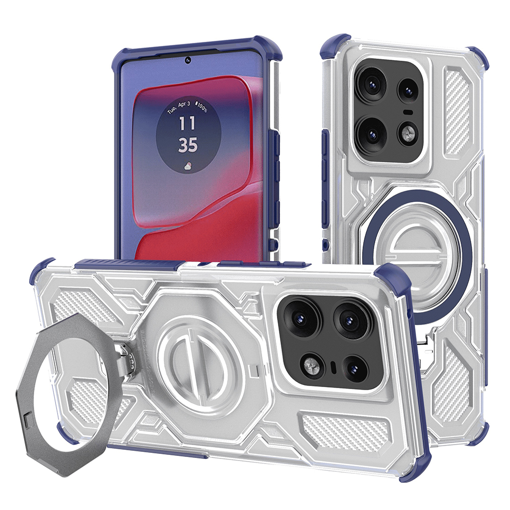 Techsuit - Carbon Shield PRO - Motorola Edge 50 Pro - Blue Transparent KF2352839