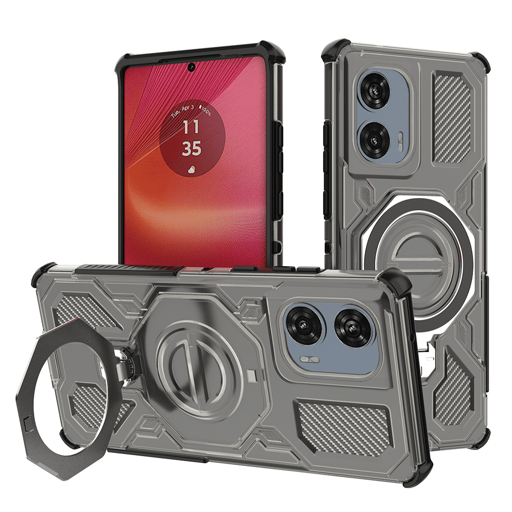Techsuit - Carbon Shield PRO - Motorola Edge 50 Fusion - Smoke Black KF2352846