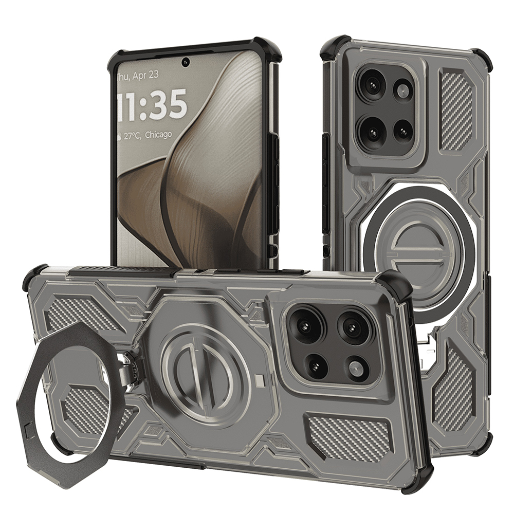 Techsuit - Carbon Shield PRO - Motorola Edge 50 - Smoke Black KF2352852