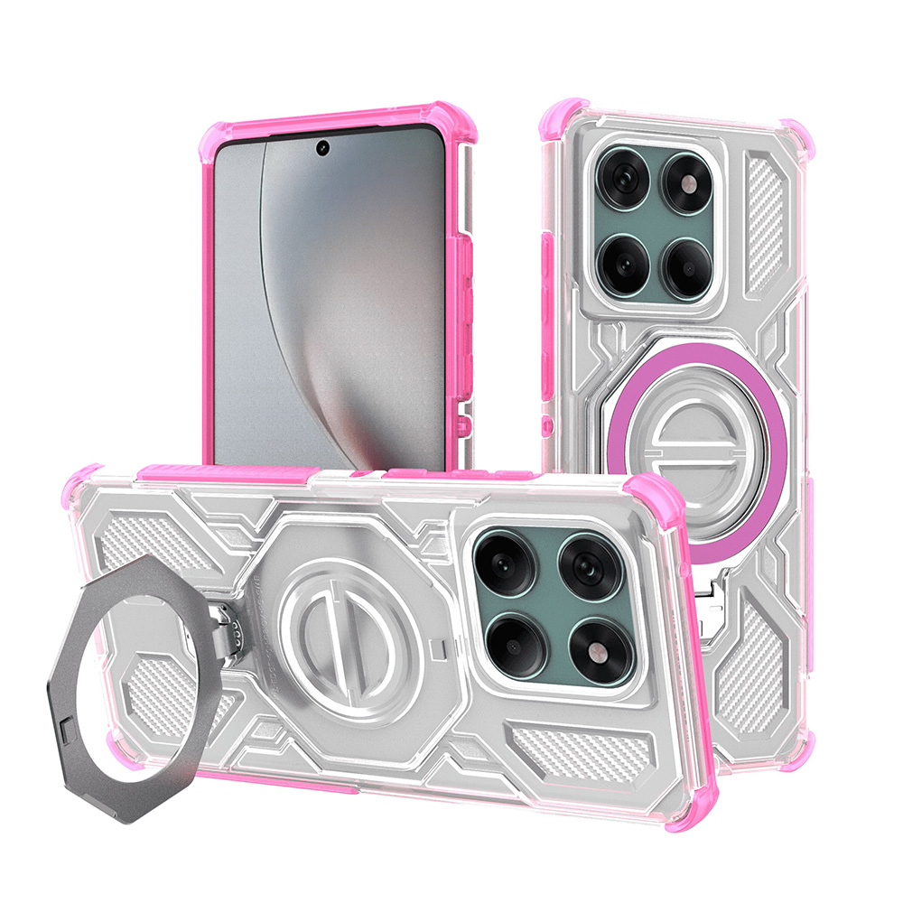 Techsuit - Carbon Shield PRO - Motorola Edge 60 Pro - Pink Transparent KF2352862