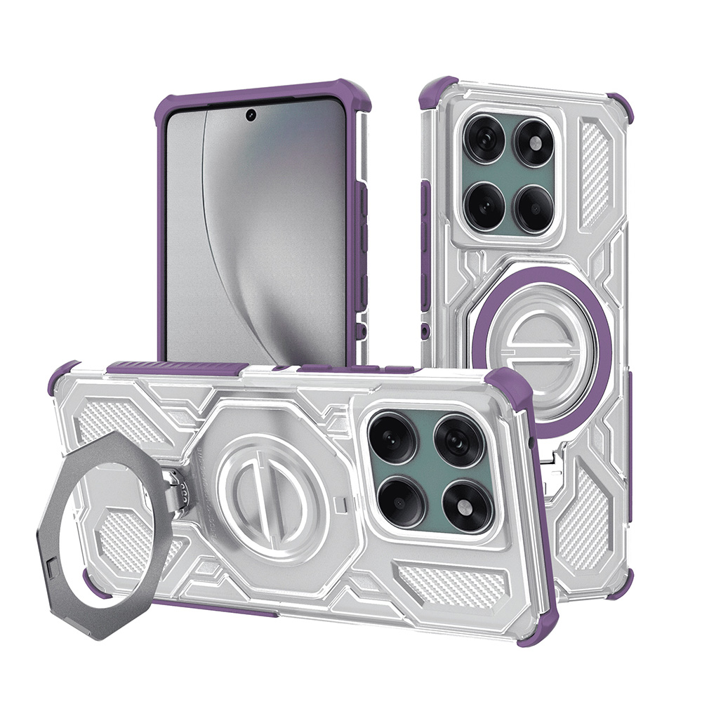 Techsuit - Carbon Shield PRO - Motorola Edge 60 Pro - Purple Transparent KF2352865
