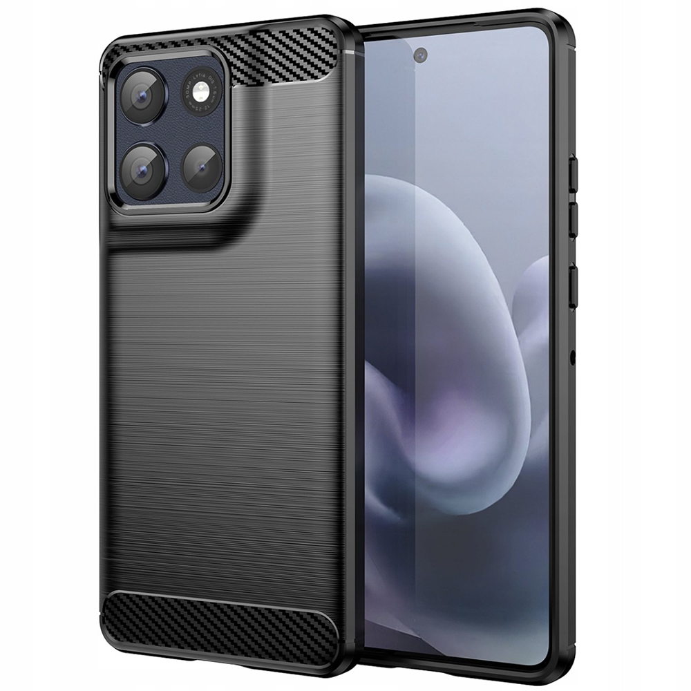 Techsuit - Carbon Silicone - Motorola Moto G86 - Black KF2353404