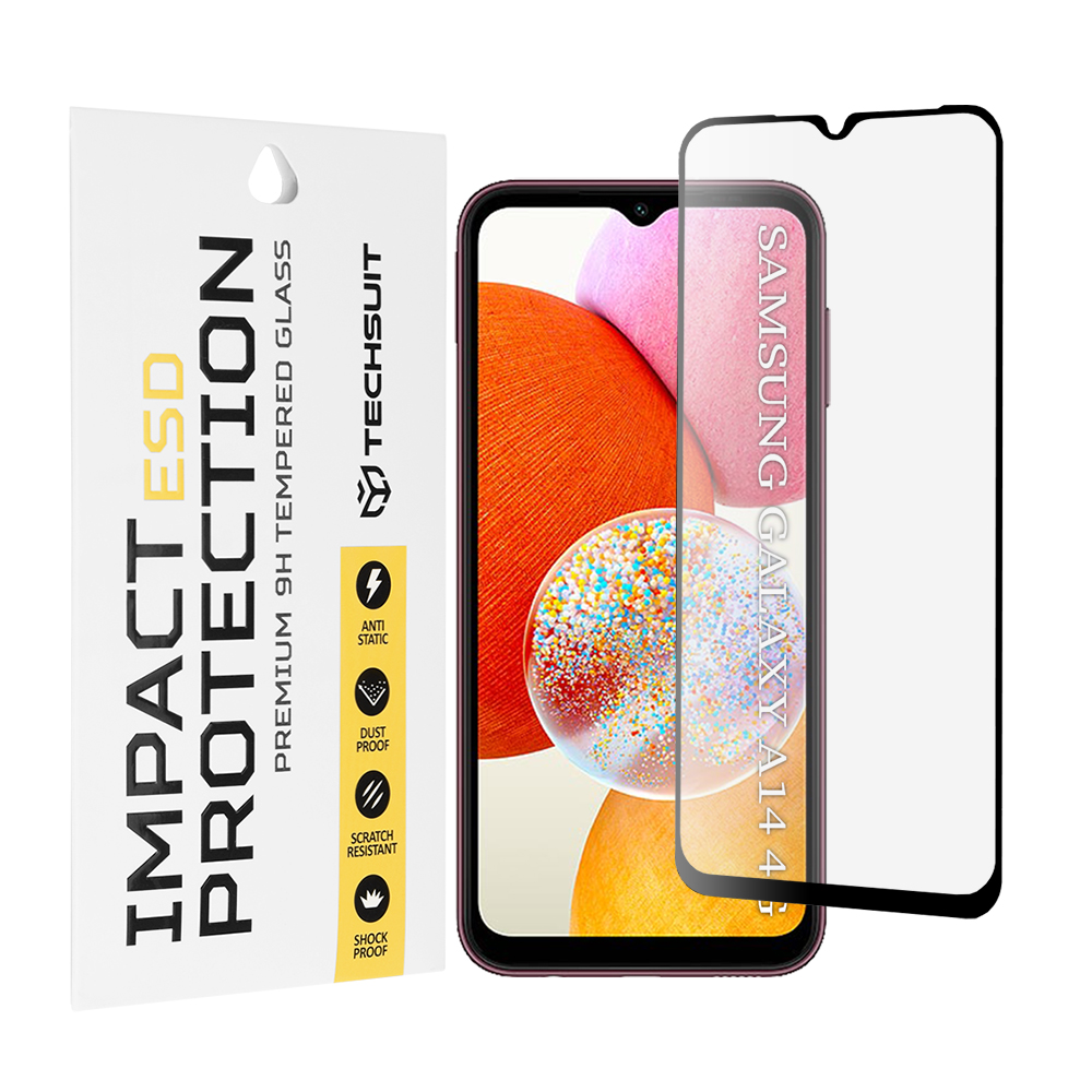 Techsuit - ESD Glass - Samsung Galaxy A14 4G / A14 5G - Black KF2354034