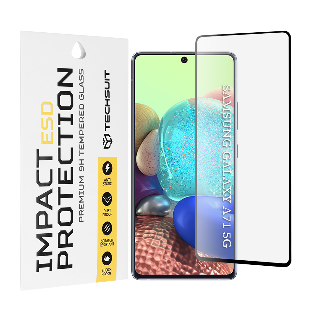 Techsuit - ESD Glass - Samsung Galaxy A71 4G / A71 5G / Note 10 Lite / M51 - Black KF2354044
