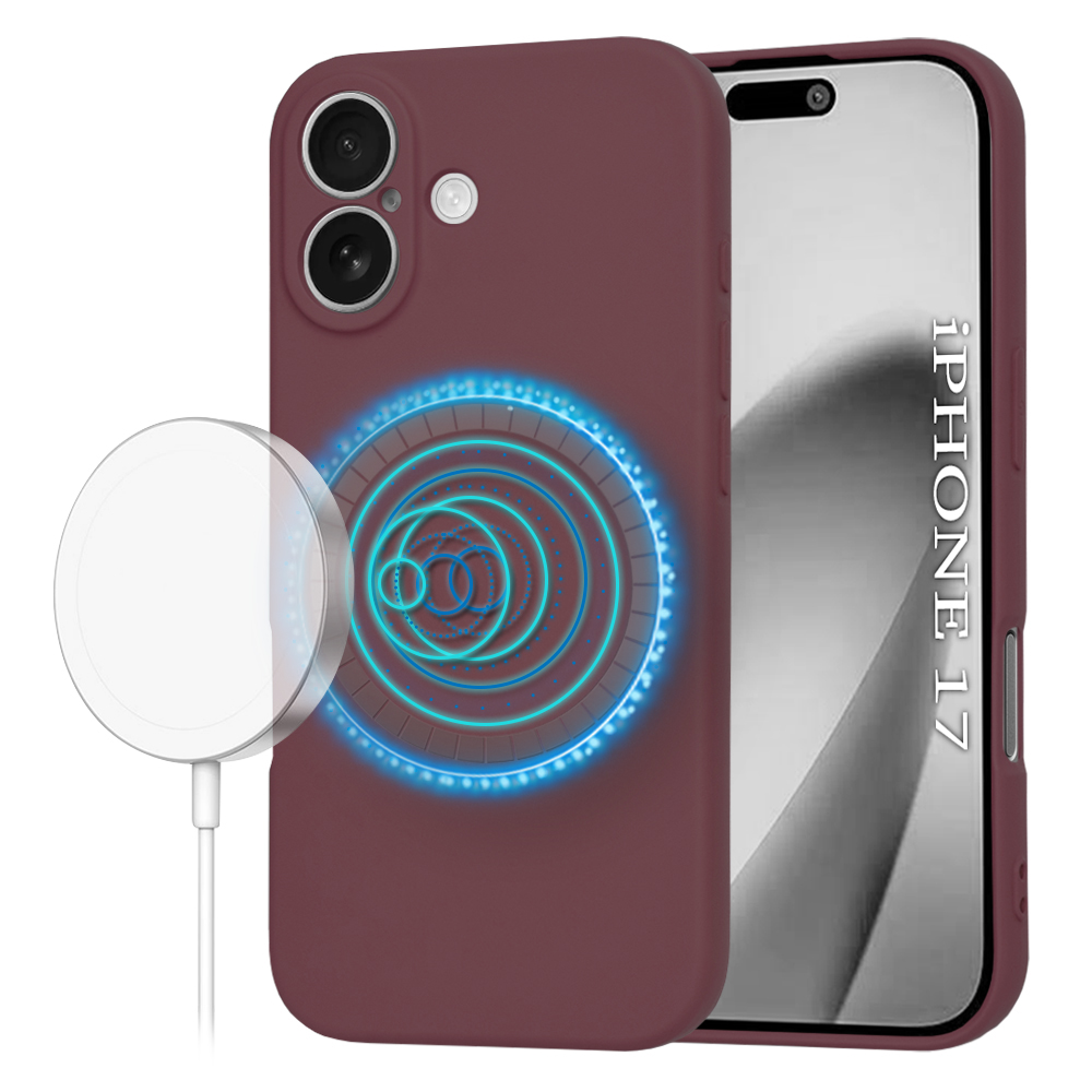 Techsuit - SoftFlex MagSafe - iPhone 17 - Plum Red KF2353837