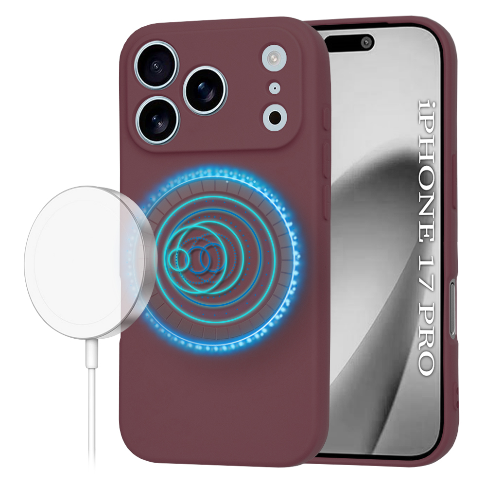 Techsuit - SoftFlex MagSafe - iPhone 17 Pro - Plum Red KF2353845