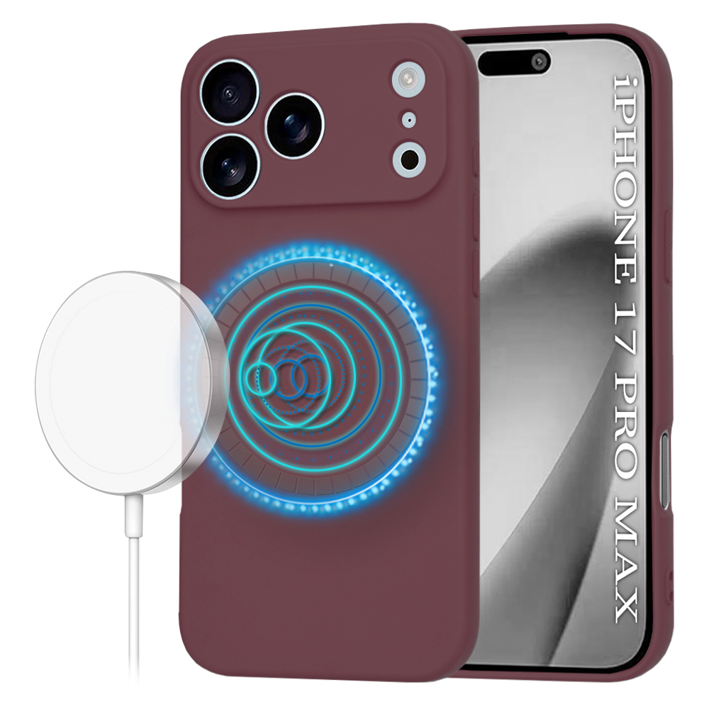 Techsuit - SoftFlex MagSafe - iPhone 17 Pro Max - Plum Red KF2353853