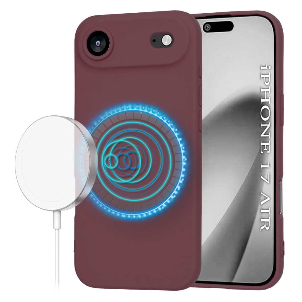 Techsuit - SoftFlex MagSafe - iPhone 17 Air - Plum Red KF2353861