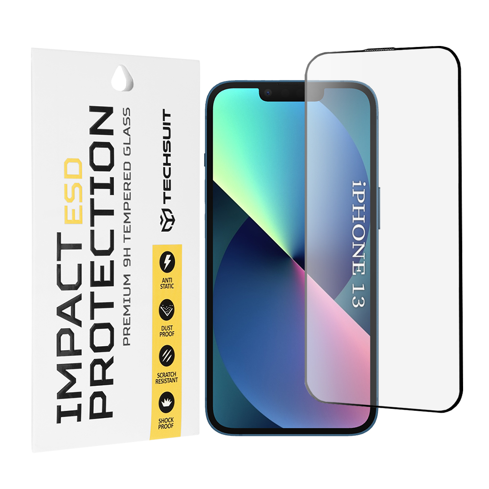 Techsuit - ESD Glass - iPhone 13 / iPhone 13 Pro / iPhone 14 - Black KF2354060