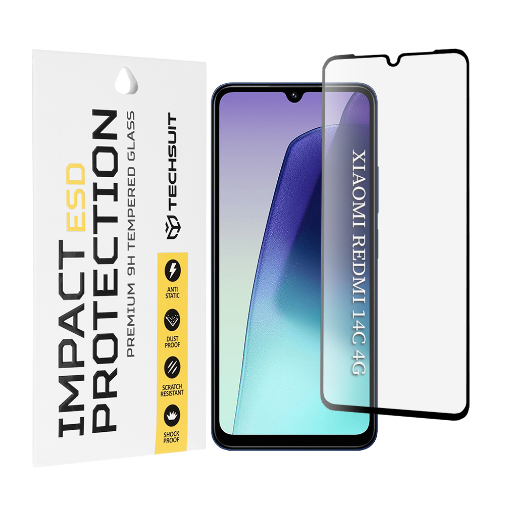 Techsuit - ESD Glass - Xiaomi Redmi 14C / Poco C75 / Xiaomi Redmi A5 4G (Regional) - Black KF2354084