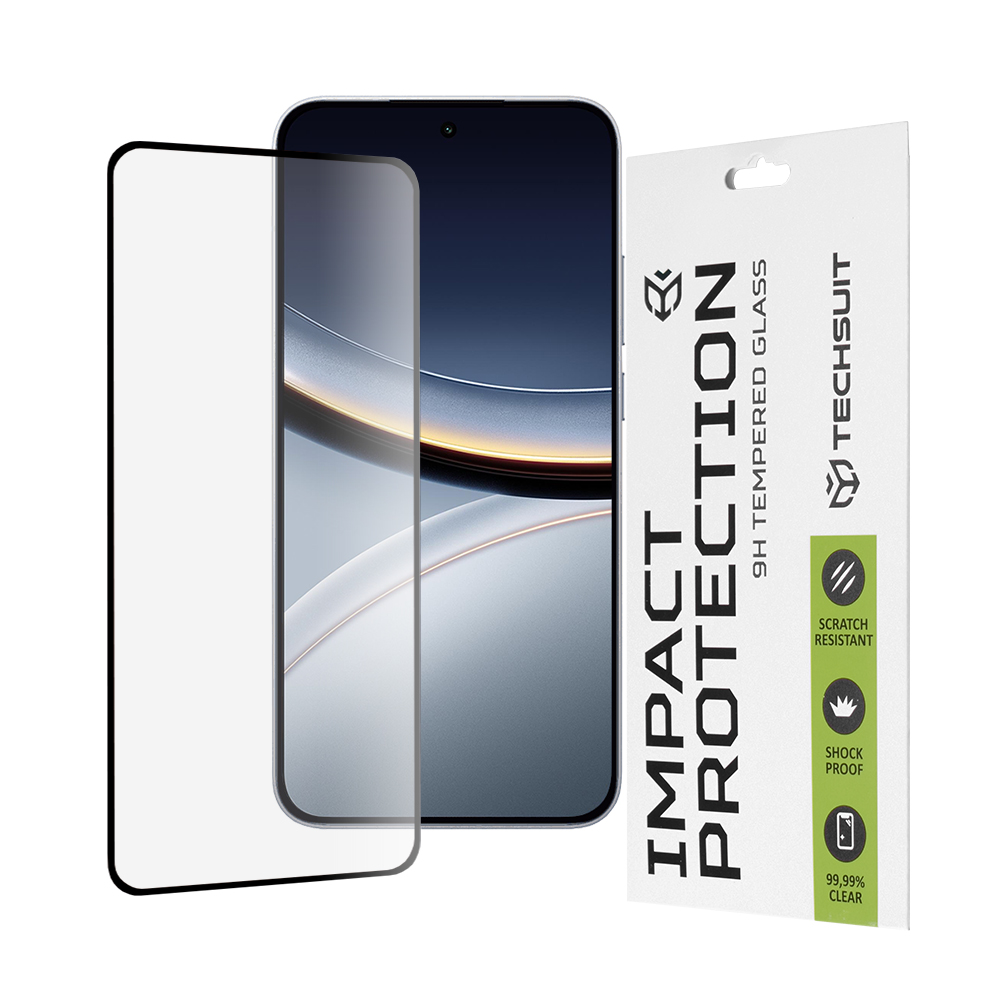 Techsuit - 111D Full Cover / Full Glue Glass - Xiaomi Poco F7 - Black KF2354160