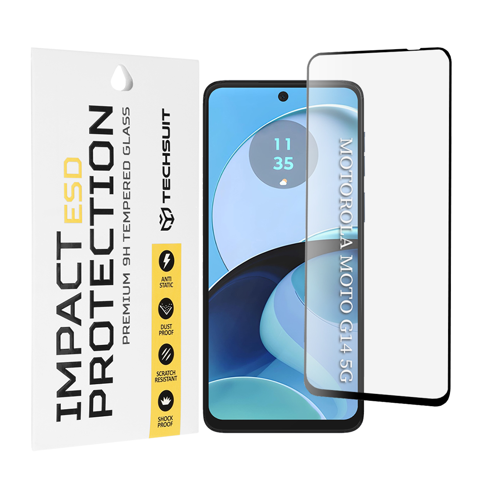 Techsuit - ESD Glass - Motorola Moto G14 / Moto G54 / Moto G54 Power Edition / Moto G64 - Black KF2354109