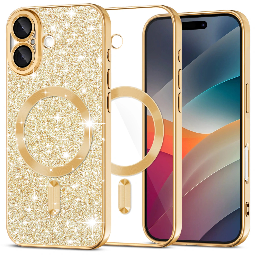 Techsuit - Luxury Glitter MagSafe - iPhone 17 - Gold KF2348945