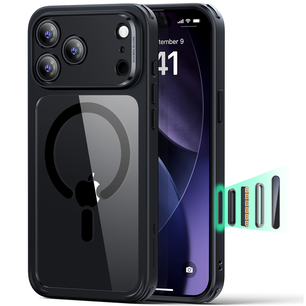 ESR - Classic Hybrid HaloLock - iPhone 17 Pro - Clear Black KF2351163