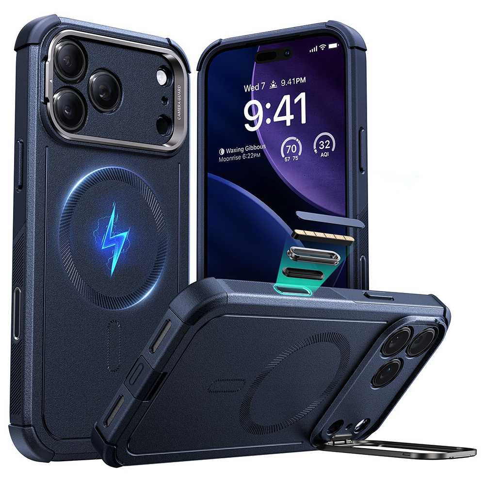 ESR - Cyber Armor Kickstand - iPhone 17 Pro - Blue KF2353786