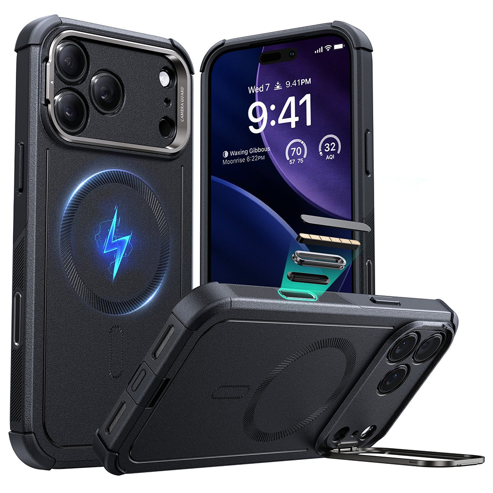 ESR - Cyber Armor Kickstand - iPhone 17 Pro Max - Black KF2353788