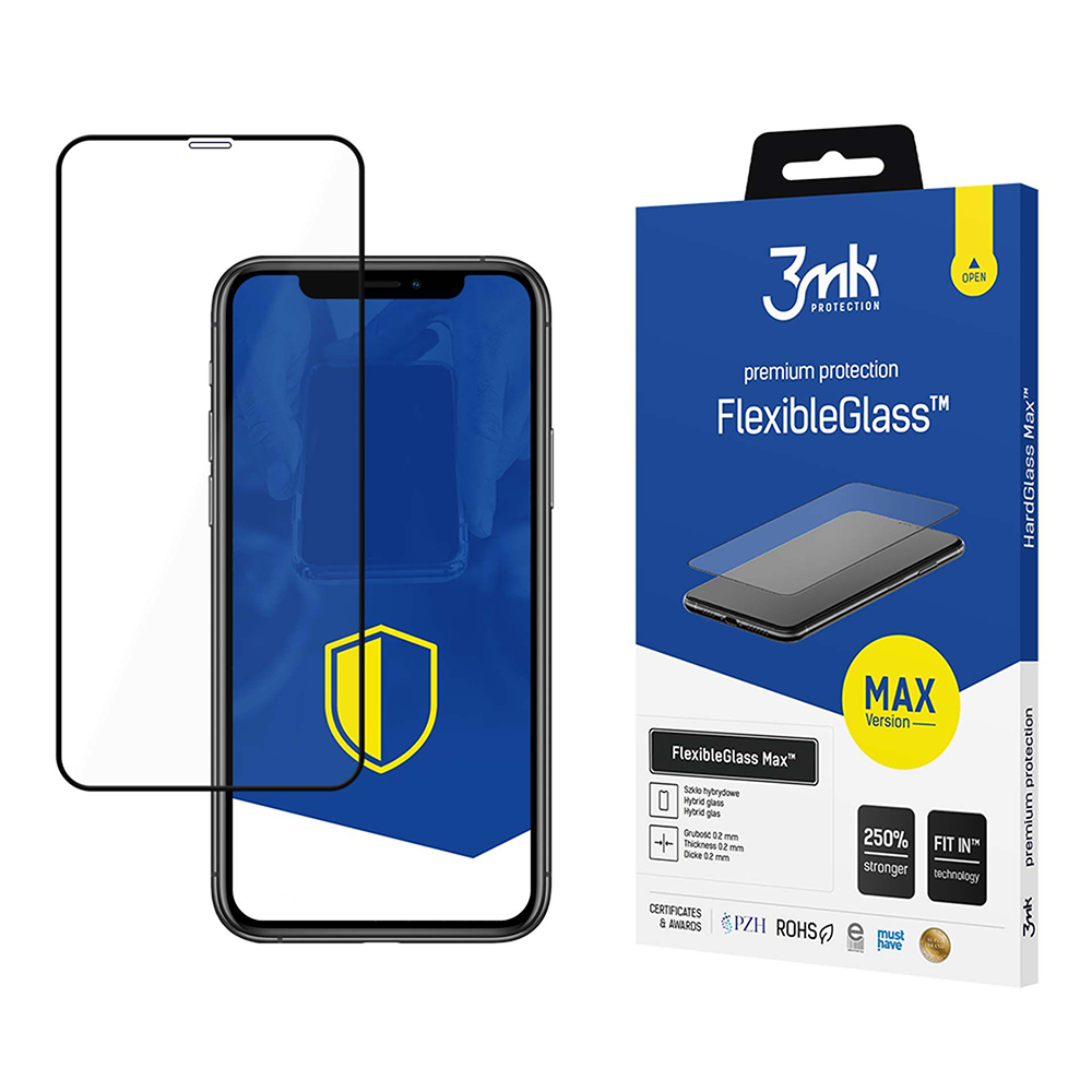 3mk - FlexibleGlass Max ochranné sklo pre iPhone XR / iPhone 11 - čierne