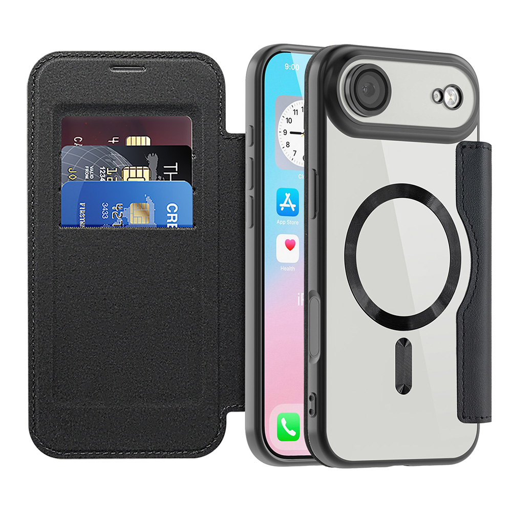Techsuit - SmartMag Book Case ochranný obal na iPhone 17 Air – čierny KF2351898